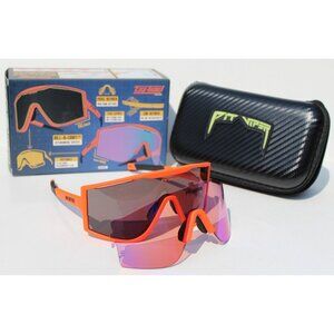 PIT VIPER The Factory Team Try-Hard Sunglasses Orange/Smoke Interchange NEW RARE